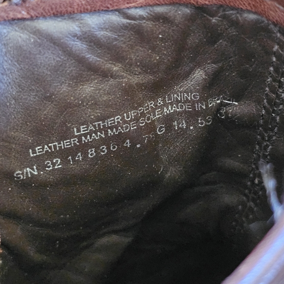 Tory Burch Chrystie genuine leather brown buckle moto boots chunky heel size 8.5 - Picture 10 of 11